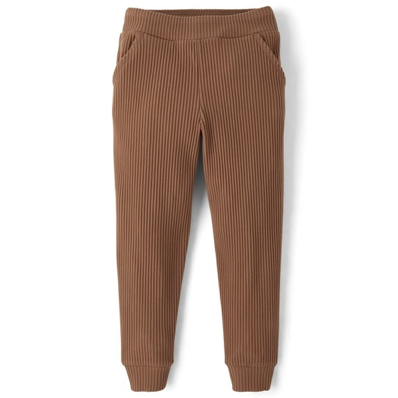 The Children's Place Girls Active Cozy Plush Rib Jogger Pants, Sizes XS-XXL