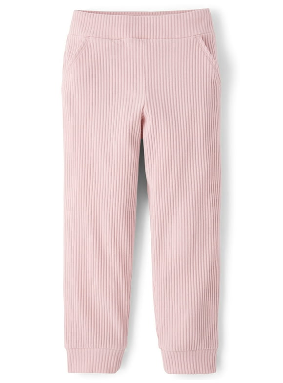 Girls Active Cozy Plush Rib Jogger Pants, Sizes XS-XXL