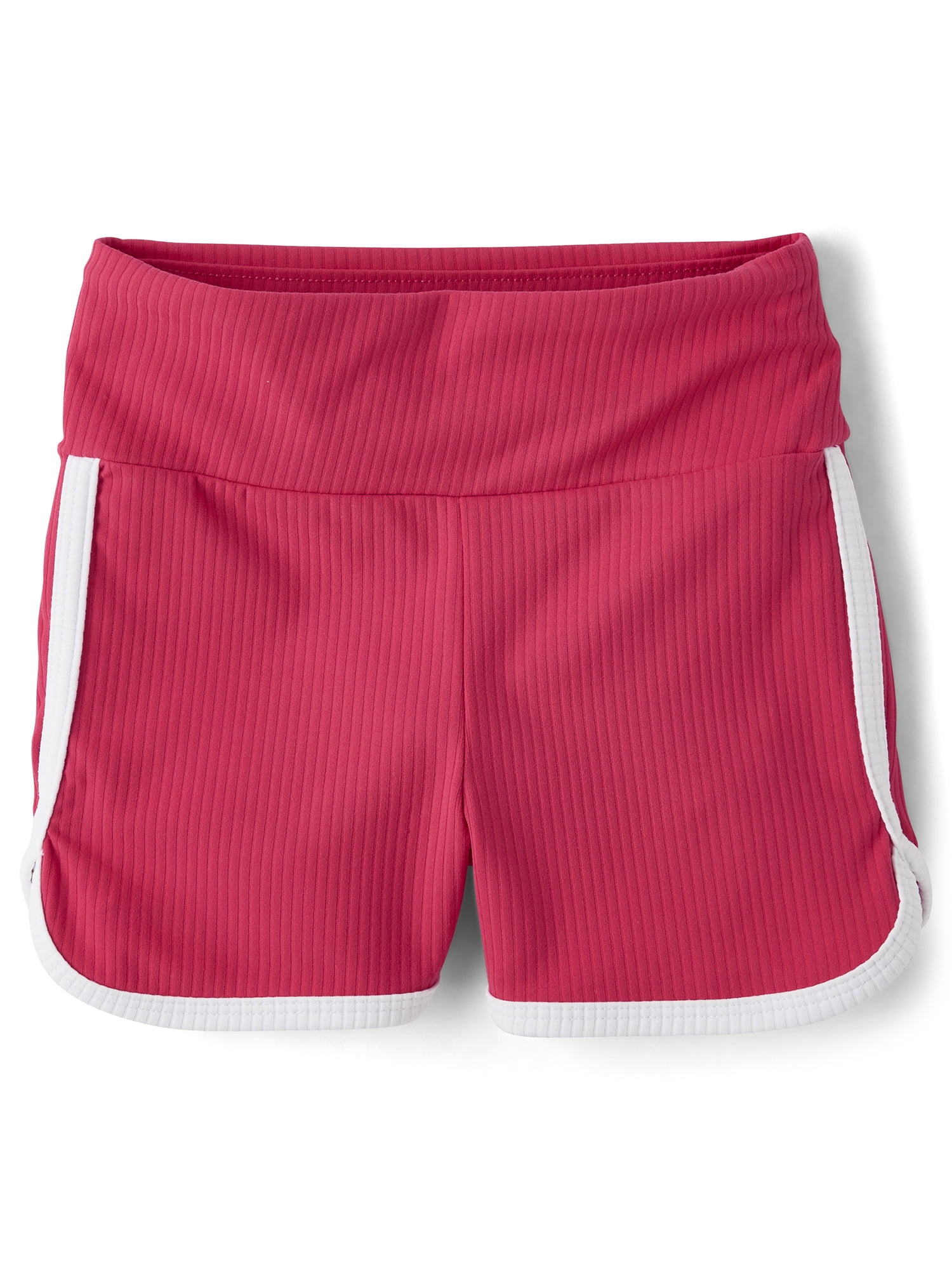 The Children's Place Girls Active High Rise Ribbed Dolphin Bike Shorts, Sizes XS-XXL
