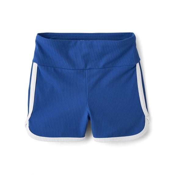 The Children's Place Girls Active High Rise Ribbed Dolphin Bike Shorts, Sizes XS-XXL