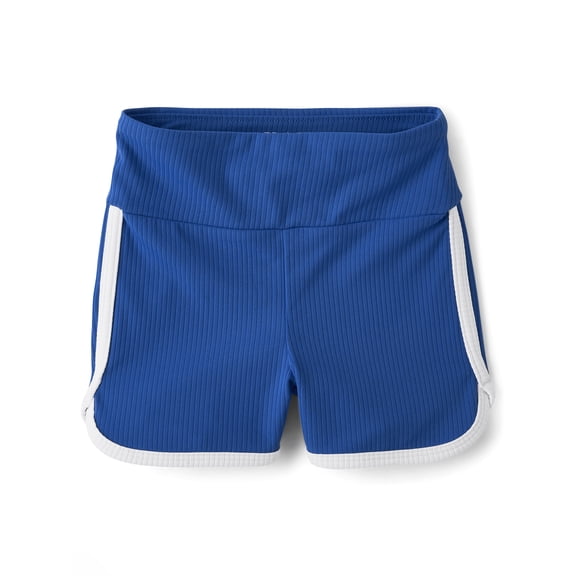 The Children's Place Girls Active High Rise Ribbed Dolphin Bike Shorts, Sizes XS-XXL