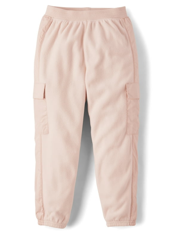 Girls Active Microfleece Cargo Jogger Pant, Sizes XS-XXL