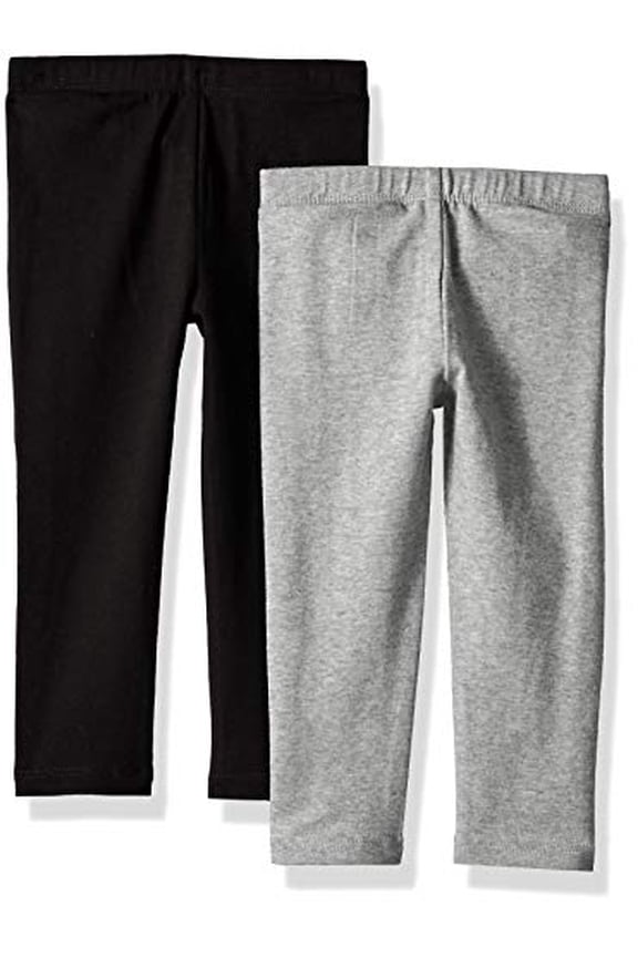 Girls' Baby 2 Pack Legging Set, H/T Smoke, 5T