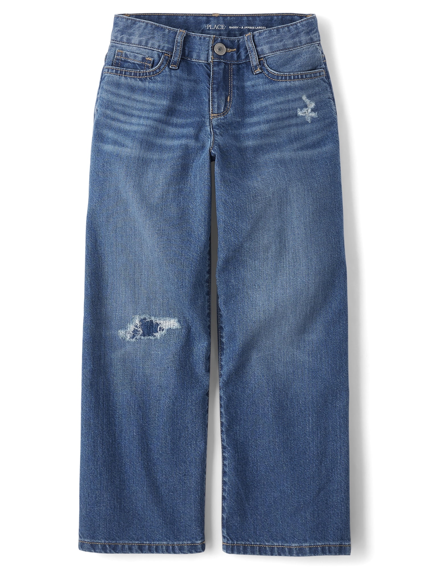 The Children s Place Girls Baggy Fit Garment Dyed Cargo Jeans Sizes 4 16