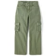 thumbnail image 1 of The Children's Place Girls Baggy Fit Garment Dyed Cargo Jeans, Sizes 4-16, 1 of 3