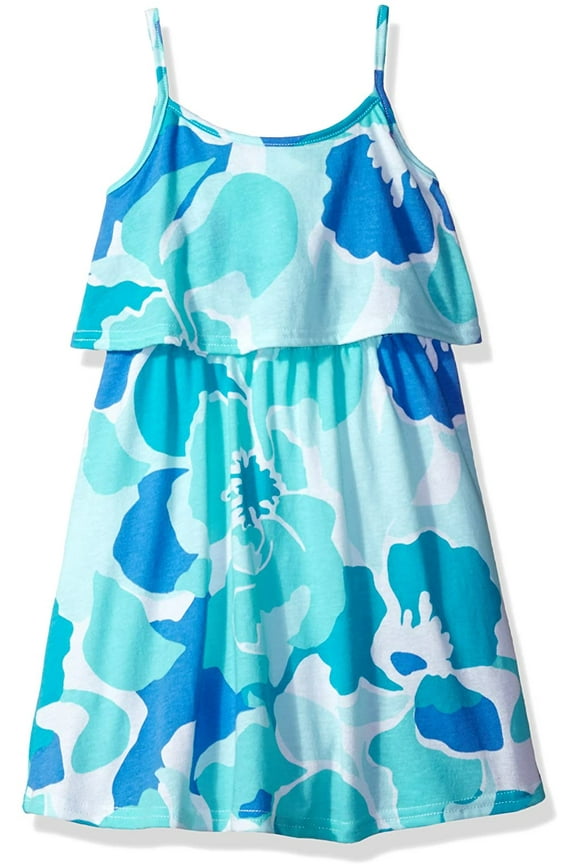 Girls' Big Shoulder Casual Dresses, Sea Frost 81303, L (10/12)