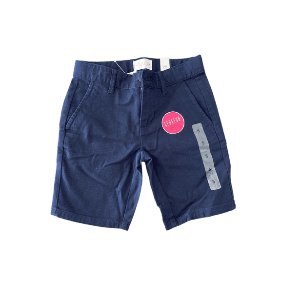 The Children's Place Girls Blue Cotton Stretch Uniform Chino Shorts Size 5