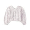 thumbnail image 1 of The Children's Place Girls Bow Back Cable Knit Chenille Sweater, Sizes XS-XXL, 1 of 4