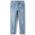 thumbnail image 1 of The Children's Place Girls Bow Pencil Jeans, Sizes 4-16, 1 of 4