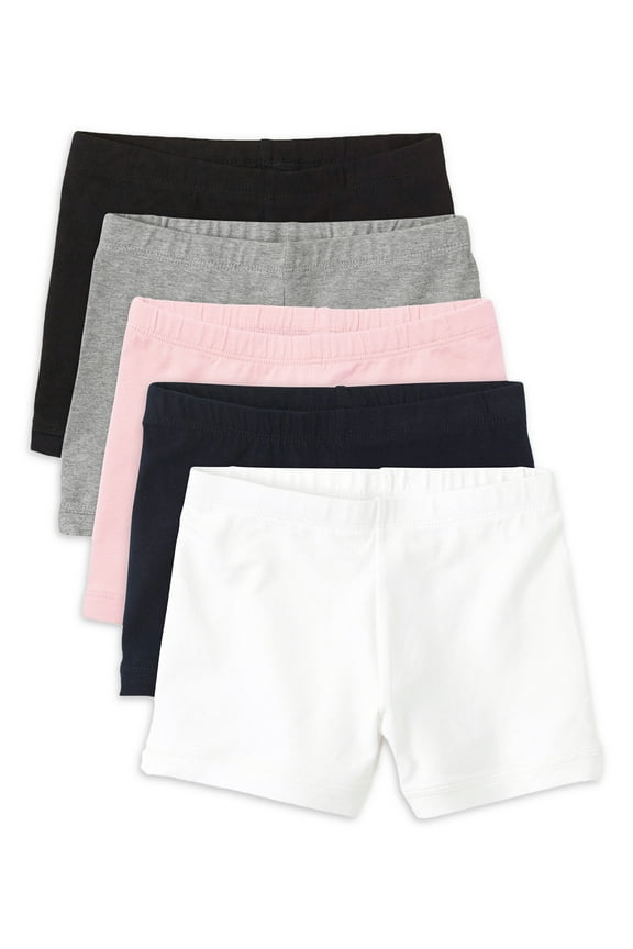 Girls Cartwheel Shorts, 5-Pack, Sizes XS-XXL