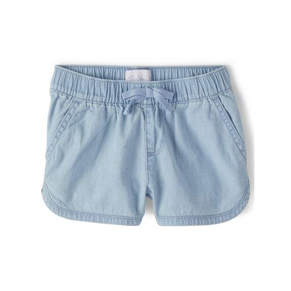 The Children's Place Girls Chambray Denim Pull On Short, Sizes 4-16