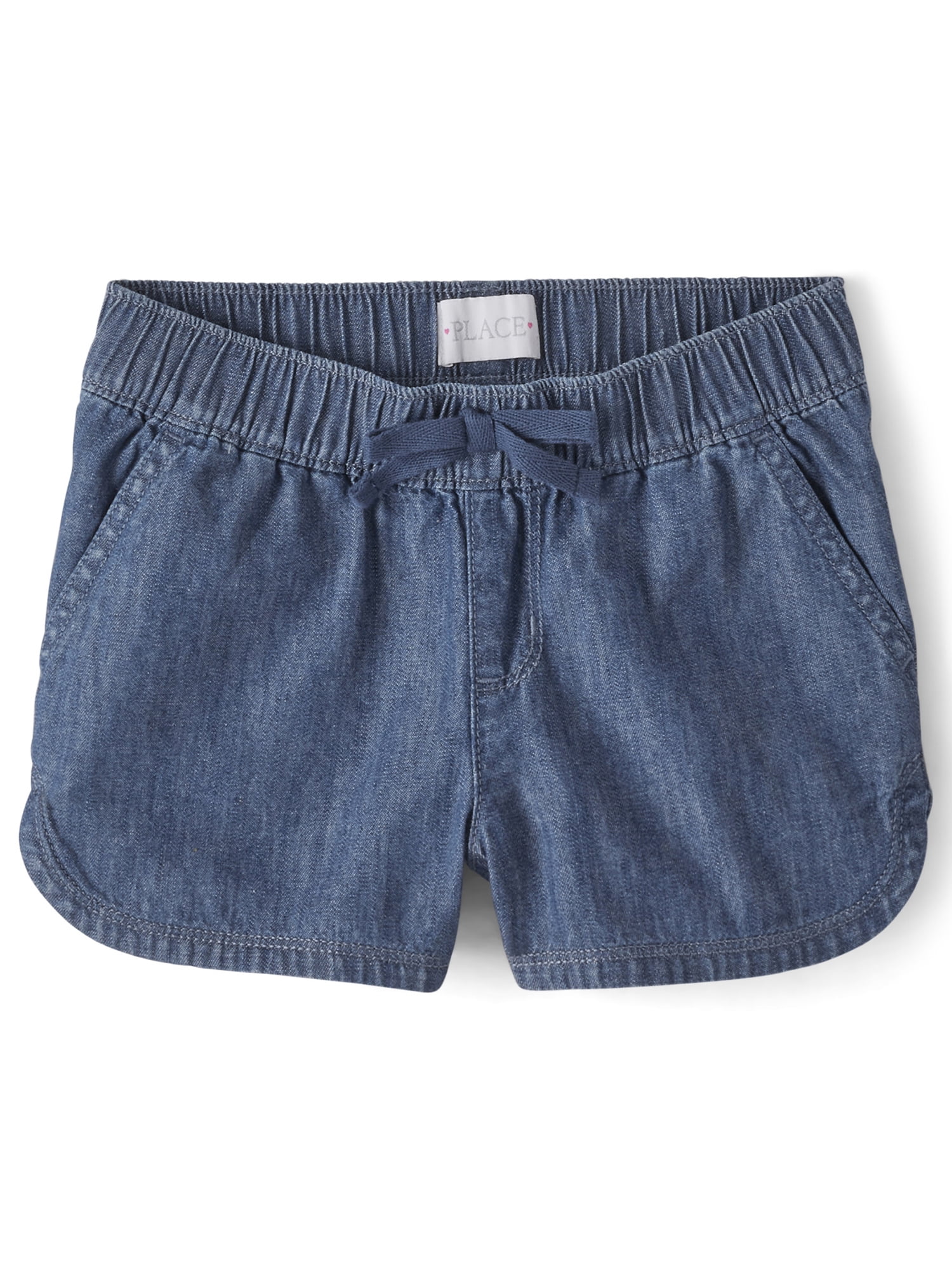 The Children's Place Girls Chambray Denim Pull On Short, Sizes 4-16