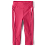 Girls Contrast Ribbed Capri Length Legging, Sizes XS-XXL