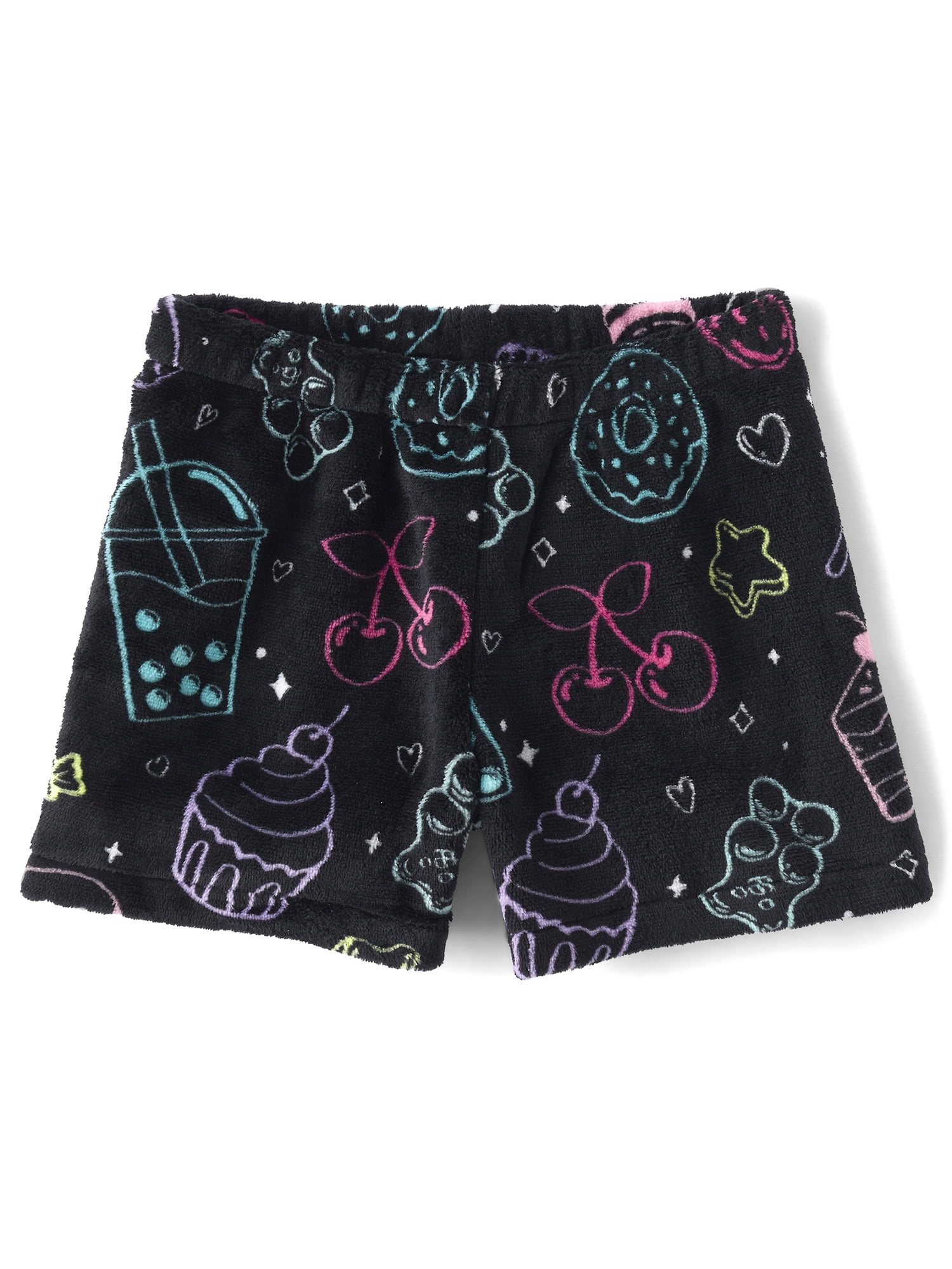 The Children's Place Girls Cozy Fleece Food Pajama Shorts, Sizes XS-XXL