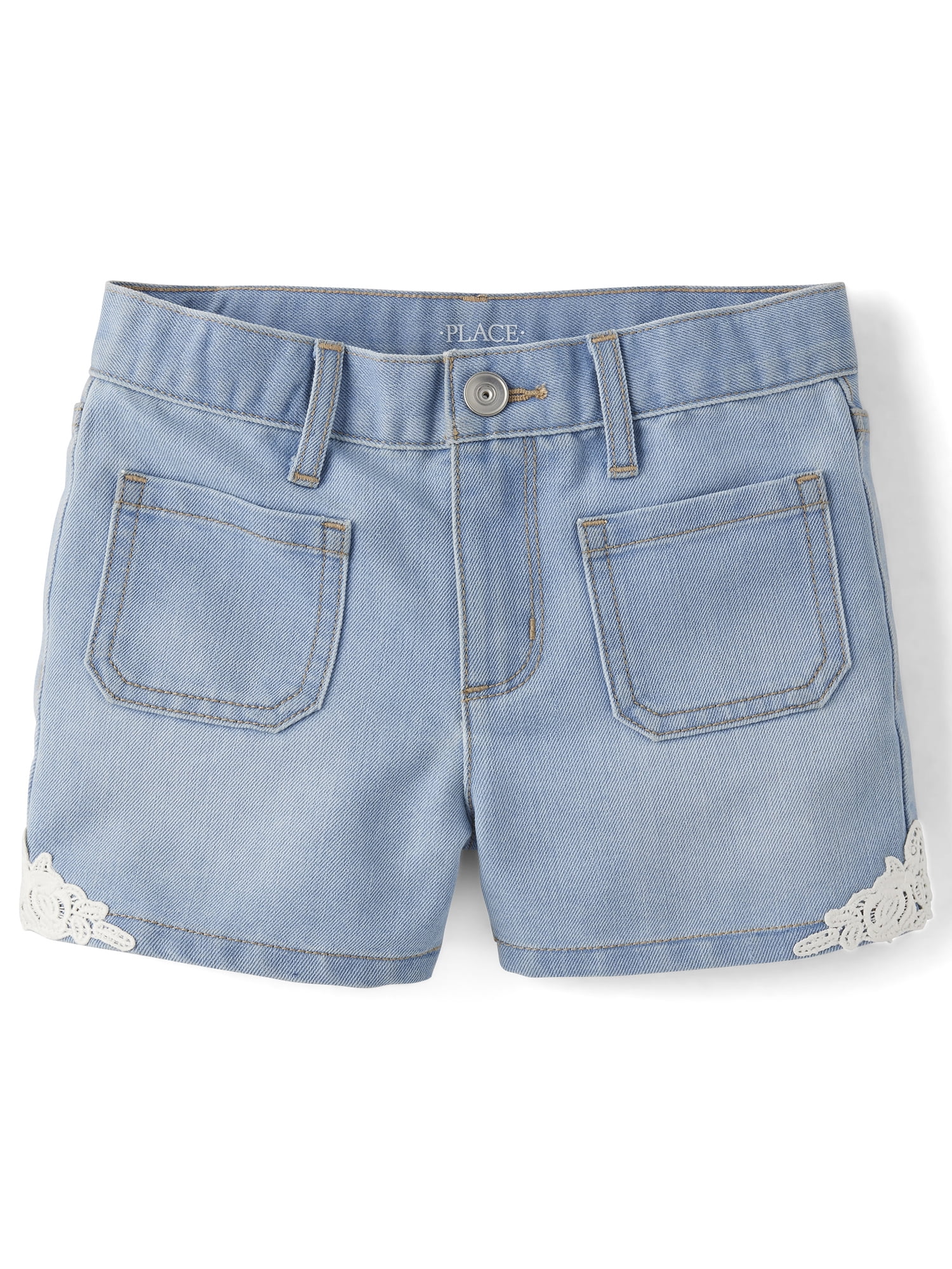 The Children's Place Girls Crocheted Medallion Shortie Jean Short, Sizes 4-16