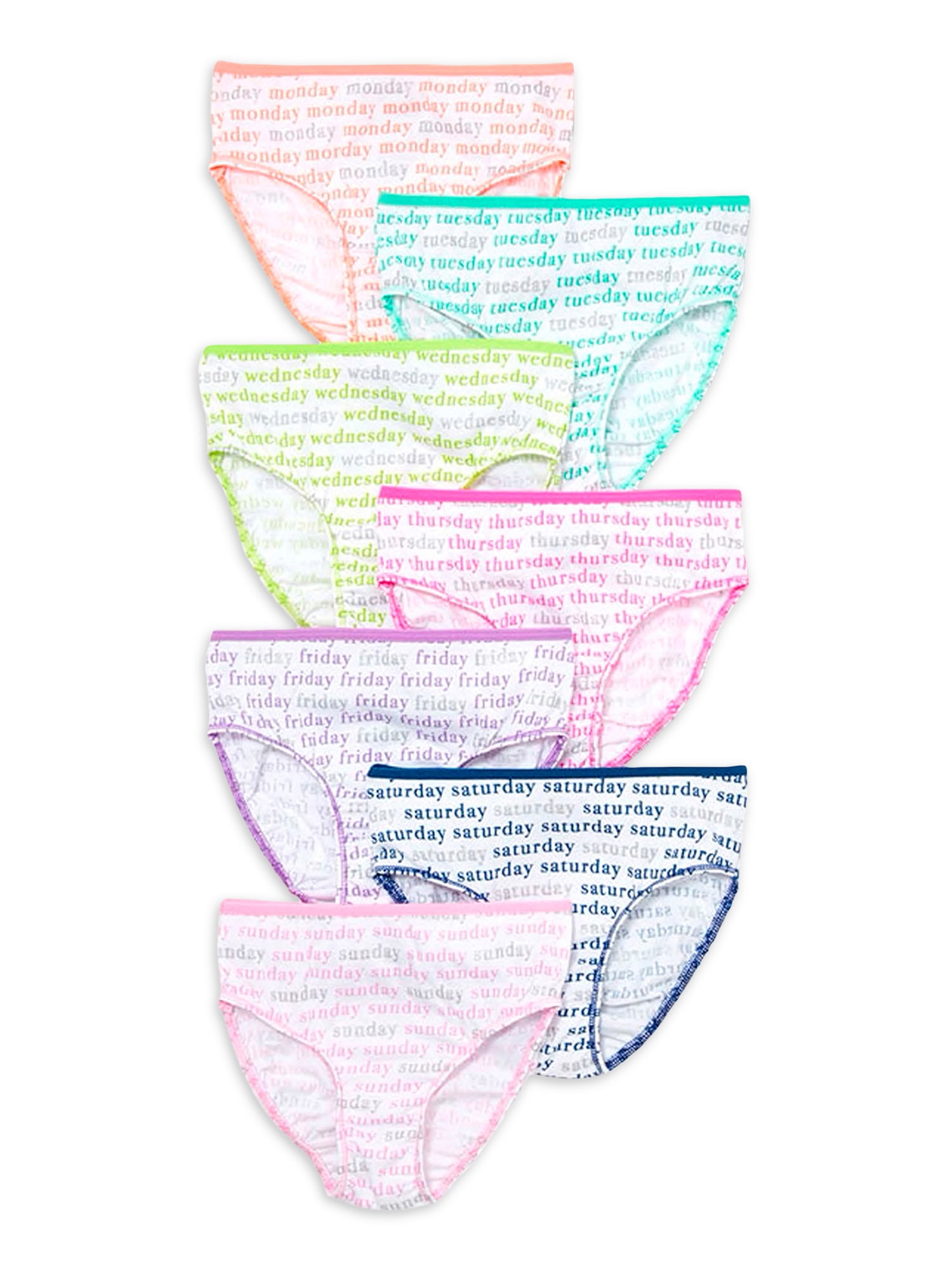 The Children's Place Girls Days Of The Week Underwear XS-XXL, 7 Pack