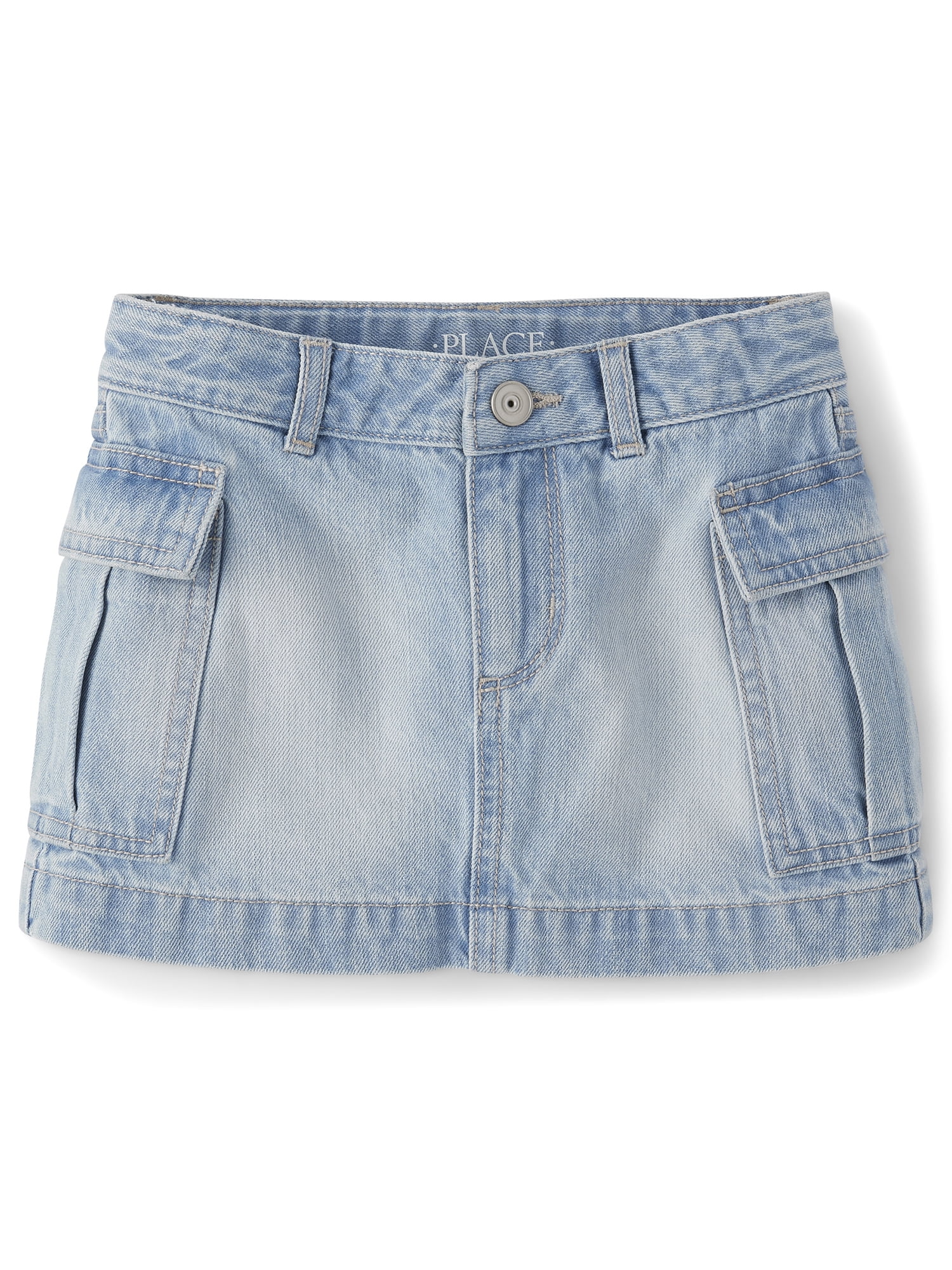 The Children's Place Girls Denim Cargo Pocket Skirt, Sizes 4-16