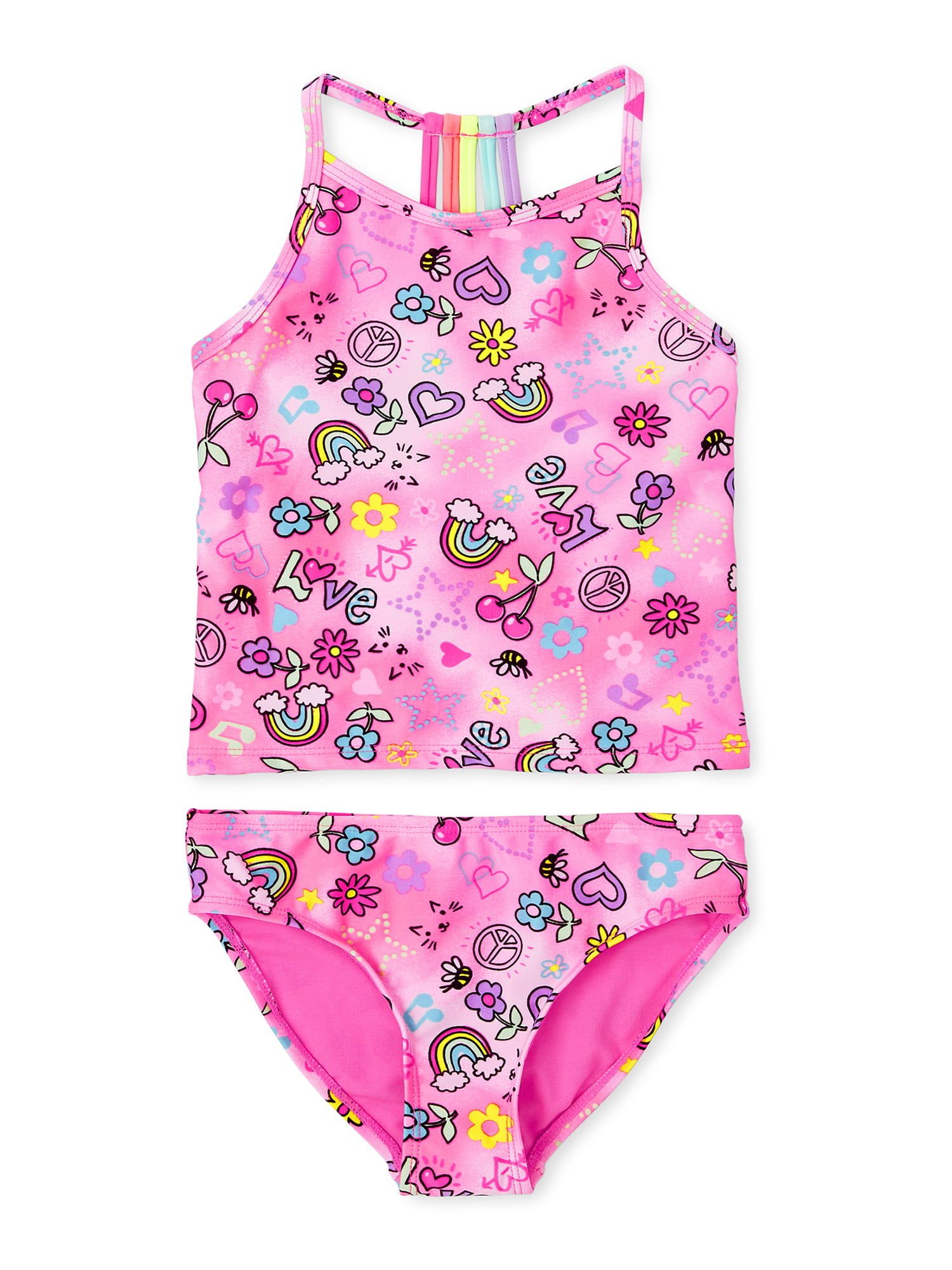 The Children's Place Girls Doodle Tankini Swimsuit, Sizes 4-16 ...