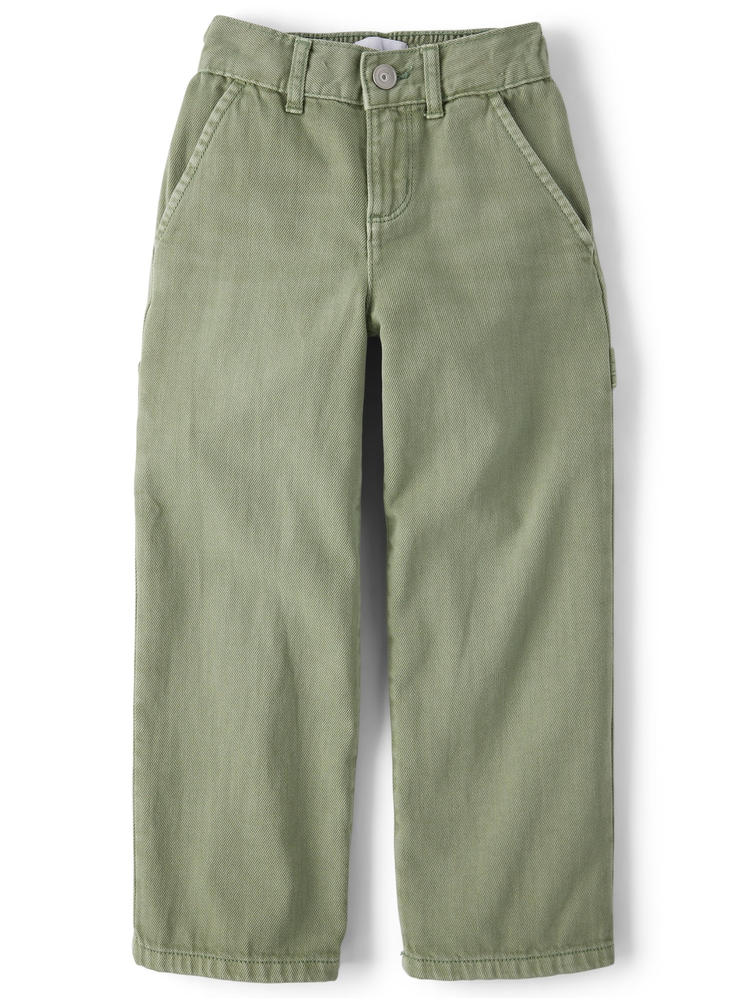 The Children's Place Girls Elastic Waist Garment Dyed Baggy Fit Utility Jeans, Sizes 4-16