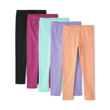 The Children's Place Girls Everyday Pull-On Leggings, 5-Pack, Sizes XS-XXL