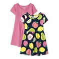 thumbnail image 1 of The Children's Place Girls Fruit Skater Dress (Baby & Toddler), 12 Months-5T, 2 Count, 1 of 1