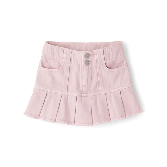 The Children's Place Girls Garment Dyed Pleated Denim Skort, Sizes 4-16