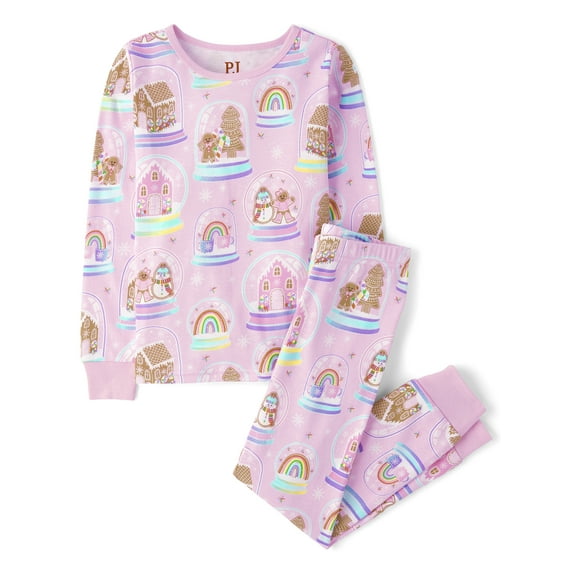 The Children's Place Girls Mommy & Me Matching Family Gingerbread Snow Globe Snug Fit Cotton Pajamas, Sizes 4-16