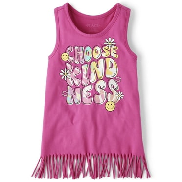 The Children's Place Girls Graphic Fringe Tank Top, Sizes XS-XXL