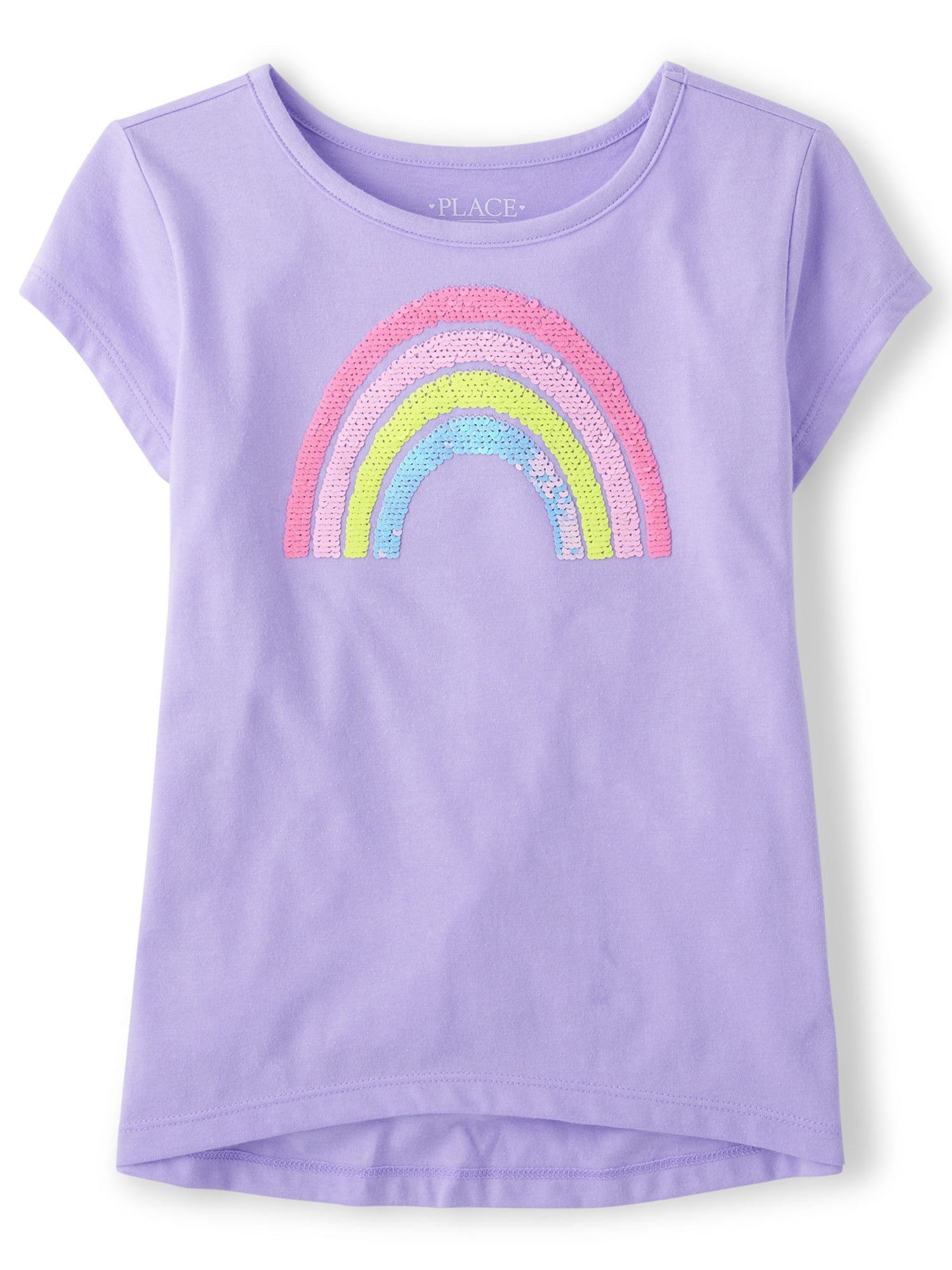 The Children's Place Girls Hi-Lo Graphic Short Sleeve Top, Sizes XS-XXL