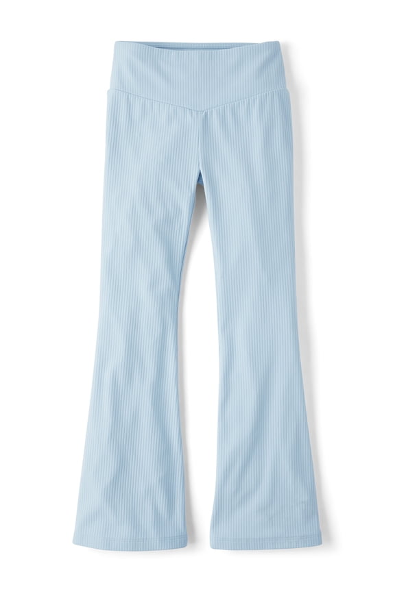 Girls High Rise Ribbed Knit Flare Legging, Sizes XS-XXL