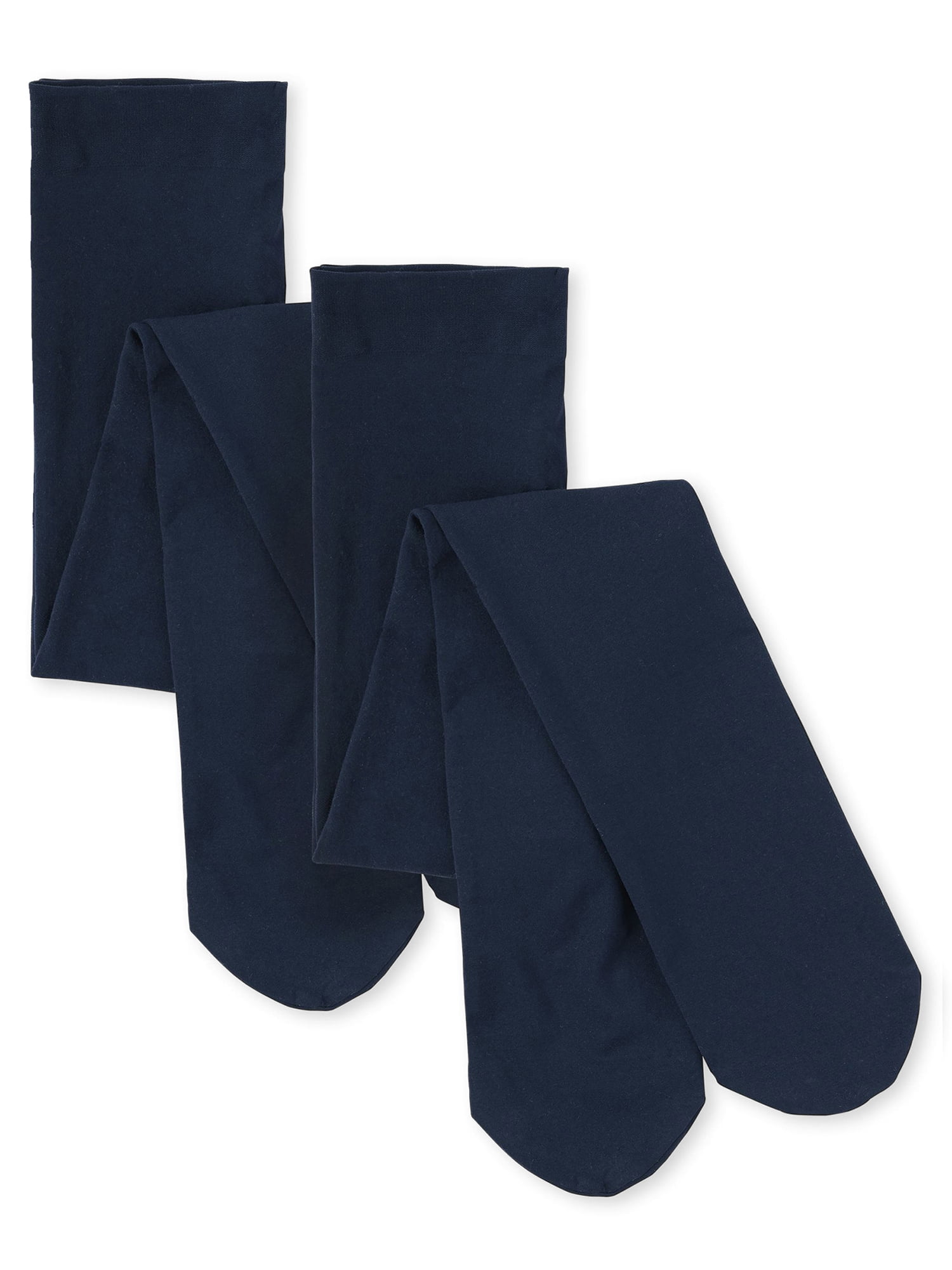 Girls Layering Microfiber Tights, 2-Pack, Sizes 4-16