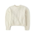 thumbnail image 1 of The Children's Place Girls Long Sleeve Cable Knit Cropped Chunky Sweater, Sizes XS-XXL, 1 of 3