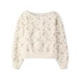 thumbnail image 1 of The Children's Place Girls Long Sleeve Floral Off Shoulder Fleece Sweatshirt, Sizes XS-XXL, 1 of 3