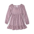 thumbnail image 1 of The Children's Place Girls Long Sleeve Floral Ruffle Dress, Sizes XS-XXL, 1 of 4