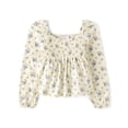 thumbnail image 1 of The Children's Place Girls Long Sleeve Floral Smocked Peplum Top, Sizes XS-XXL, 1 of 4