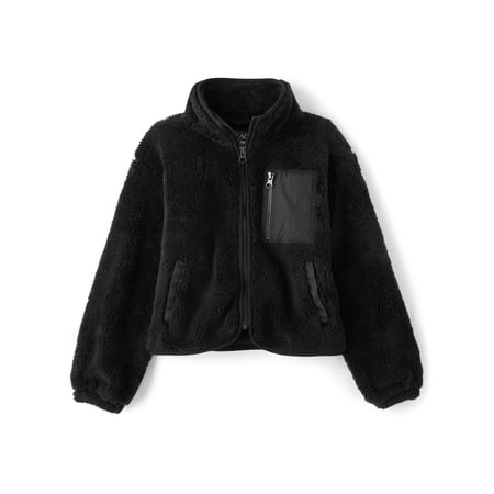 The Children's Place Girls Long Sleeve Heavyweight Sherpa Zip Up Jacket, Sizes XS-XXL