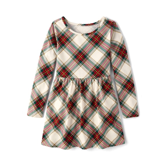 The Children's Place Girls Long Sleeve Printed Everyday Dress, Sizes XS-XXL