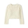thumbnail image 1 of The Children's Place Girls Long Sleeve Scalloped Crochet Sweater, Sizes XS-XXL, 1 of 4