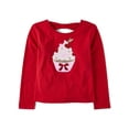 thumbnail image 1 of The Children's Place Girls Long Sleeve Sequin Bar-Back Knit Top, Sizes XS-XXL, 1 of 3