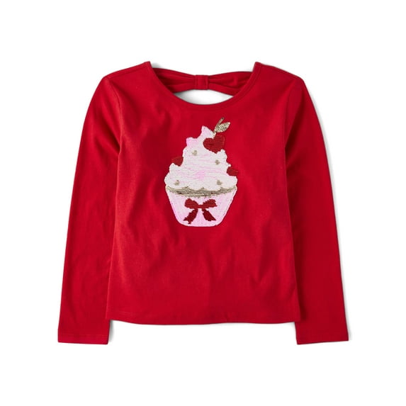 The Children's Place Girls Long Sleeve Sequin Bar-Back Knit Top, Sizes XS-XXL