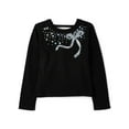 thumbnail image 1 of The Children's Place Girls Long Sleeve Sequin Bar-Back Knit Top, Sizes XS-XXL, 1 of 3