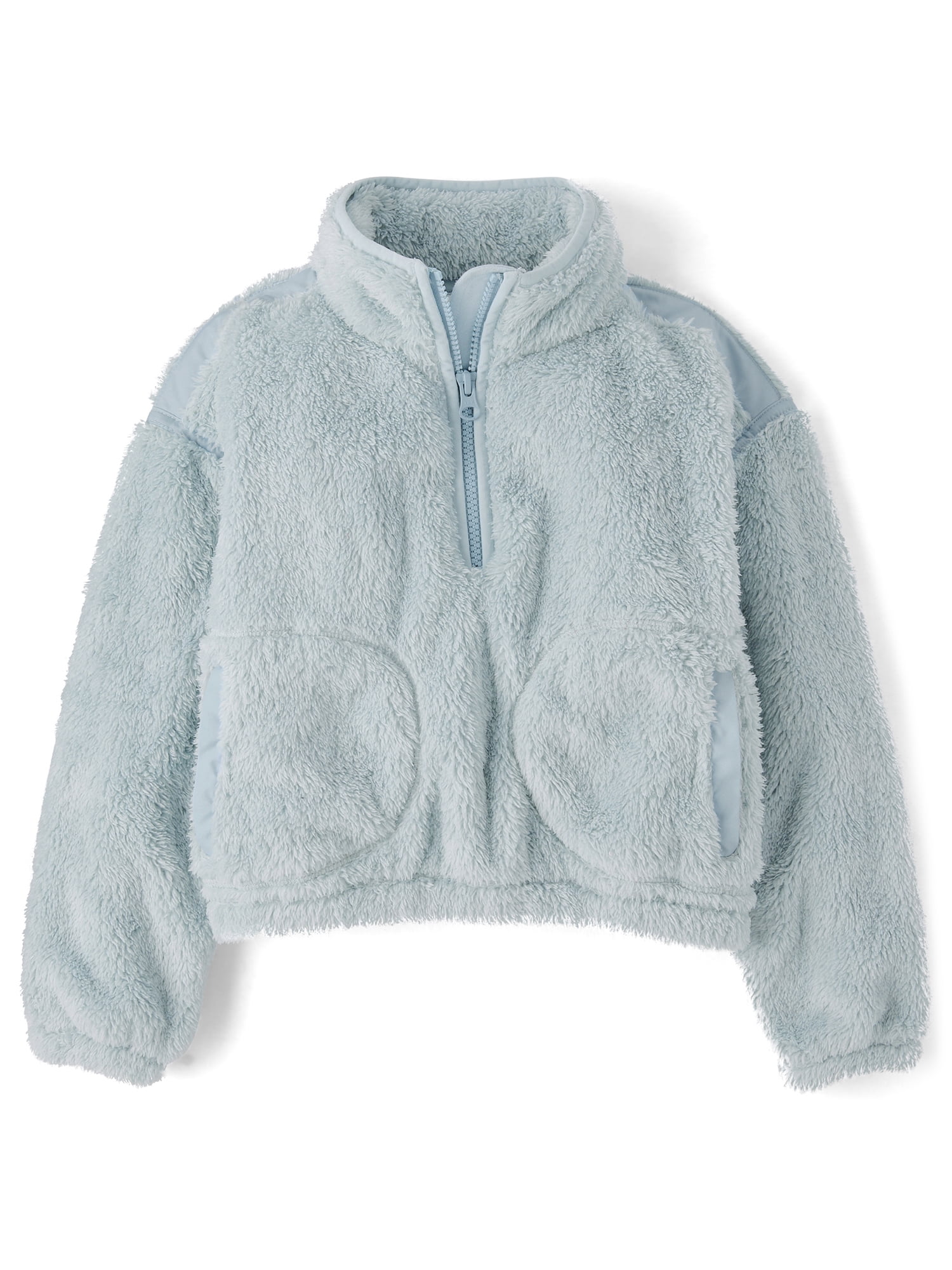 The Children's Place Girls Long Sleeve Sherpa Half Zip Pullover, Sizes XS-XXL