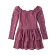 thumbnail image 1 of The Children's Place Girls Long Sleeve Tiered Lace Dress, Sizes XS-XXL, 1 of 3