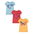 thumbnail image 1 of The Children's Place Girls Short Sleeve Butterfly Graphic Tee, 3-Pack, Sizes XS-XXL, 1 of 4