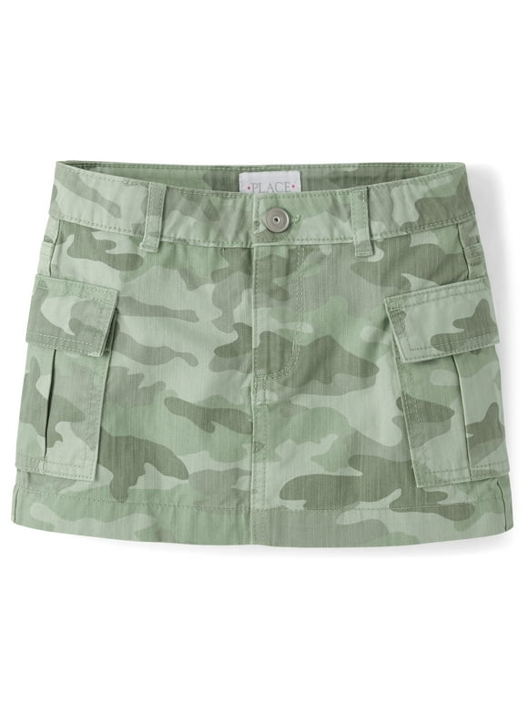 Girls Printed Cargo Pocket Skirt, Sizes 4-16
