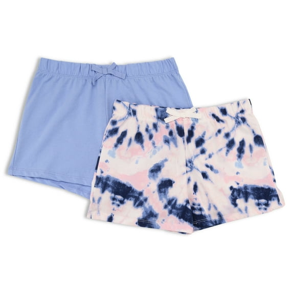 The Children's Place Girls Printed and Solid Knit Shorts, 2-Pack, Sizes 4-16