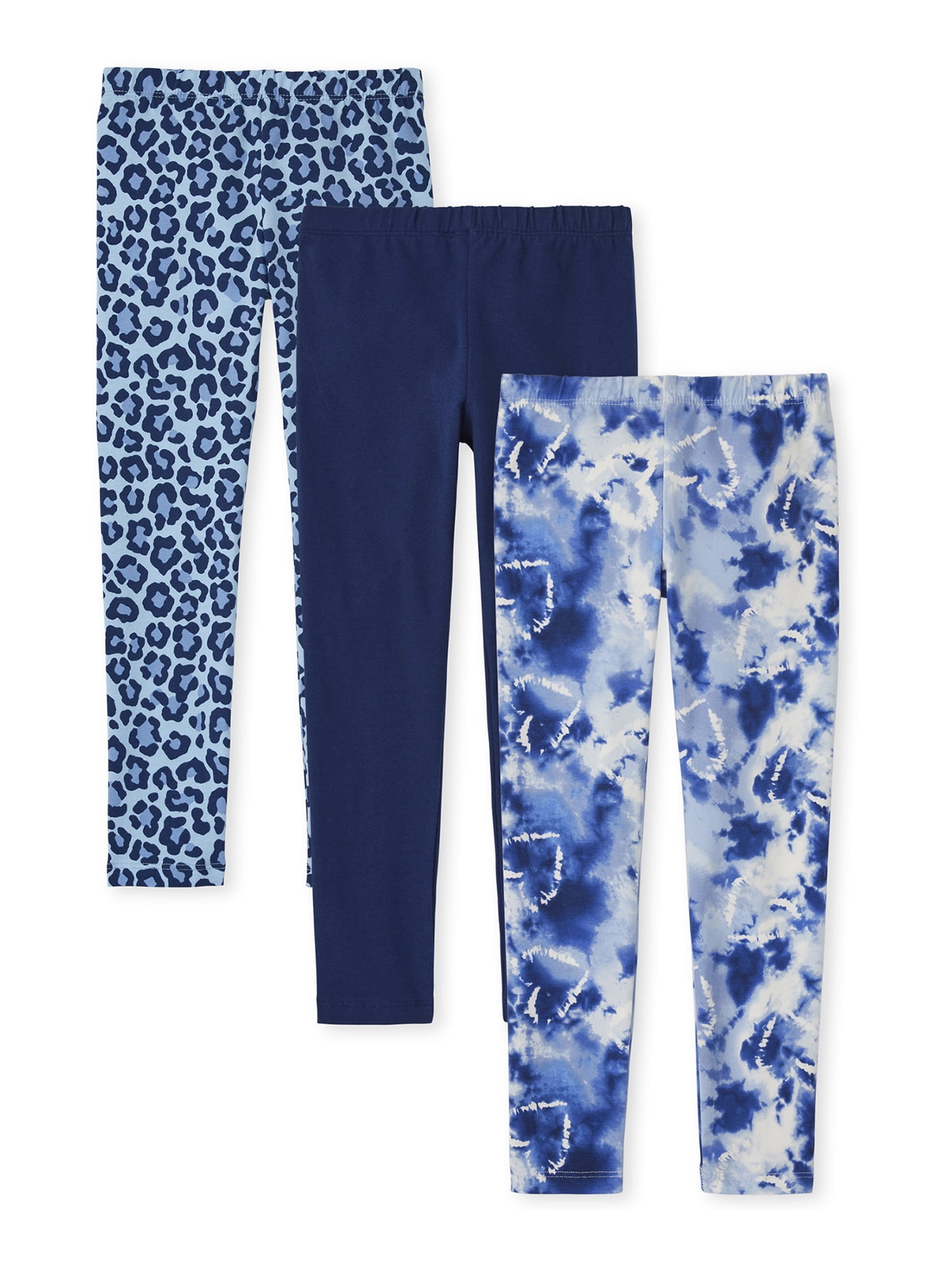 The Children's Place Girls Printed and Solid Leggings, 3-Pack, Sizes 4-16