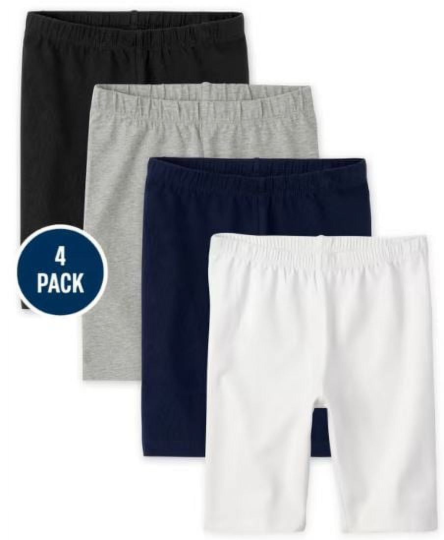 The Children's Place Girls Pull-On Bike Shorts, 4-Pack, Sizes XS-XXL