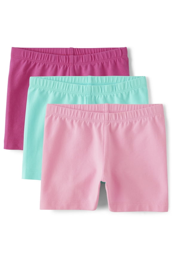 Girls Pull On Cartwheel Shorts, 3-Pack, Sizes XS-XXL