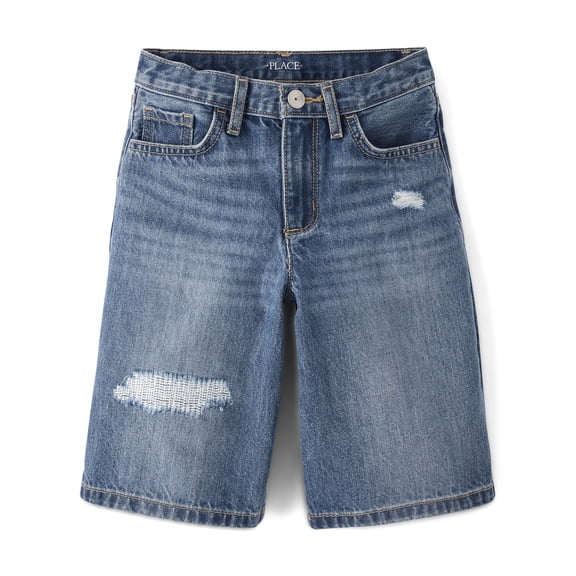 The Children's Place Girls Pull On Destructed Denim Jorts, Sizes 4-16
